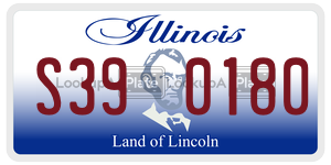 S390180  license plate in IL