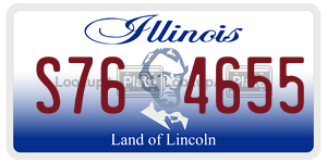 S764655  license plate in IL