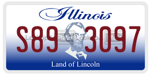S893097 license plate in Illinois