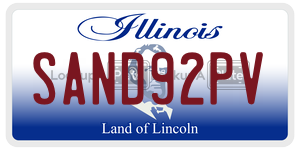 SAND92PV license plate in Illinois