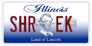 SHREK license plate in Illinois