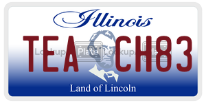 TEACH83 license plate in Illinois