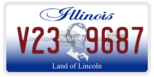 V239687  license plate in IL