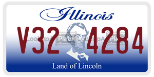 V324284  license plate in IL