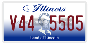 V445505 license plate in Illinois