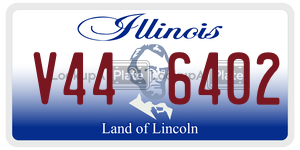 V446402  license plate in IL