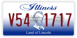 V541717  license plate in IL