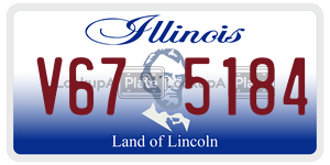 V675184  license plate in IL
