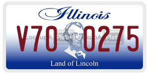 V700275 license plate in Illinois