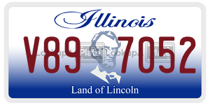 V897052  license plate in IL