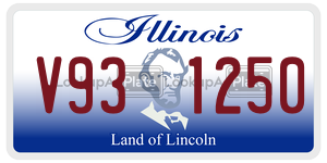 V931250  license plate in IL