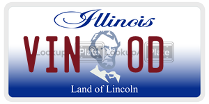 VINOD  license plate in IL
