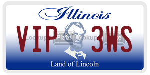 VIP3WS license plate in Illinois