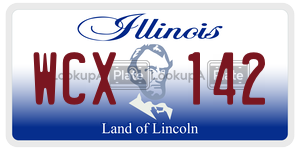 WCX142 license plate in Illinois