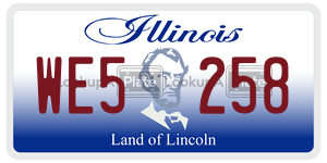 WE5258 license plate in Illinois