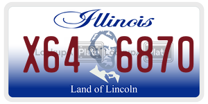 X646870 license plate in Illinois