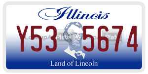 Y535674 license plate in Illinois