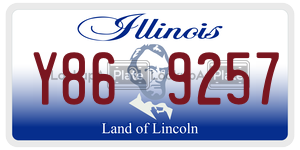 Y869257 license plate in Illinois