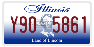 Y905861  license plate in IL