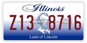 Z138716  license plate in IL