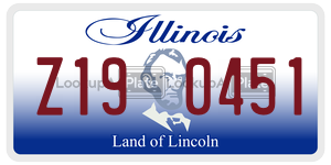 Z190451 license plate in Illinois