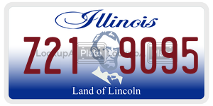 Z219095 license plate in Illinois
