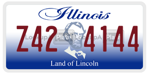 Z424144 license plate in Illinois