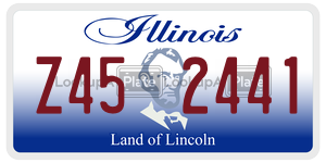 Z452441  license plate in IL