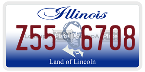 Z556708  license plate in IL