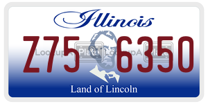 Z756350  license plate in IL