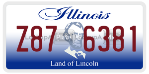 Z876381 license plate in Illinois