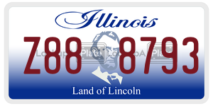Z888793 license plate in Illinois