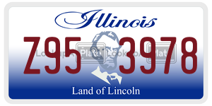 Z953978  license plate in IL