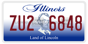 ZU26848  license plate in IL