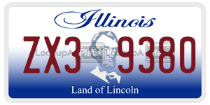 ZX39380  license plate in IL