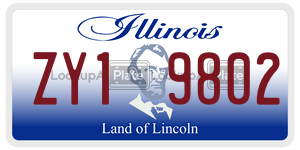ZY19802  license plate in IL