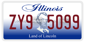 ZY95099  license plate in IL