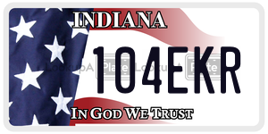 104EKR license plate in Indiana