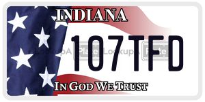 107TFD  license plate in IN
