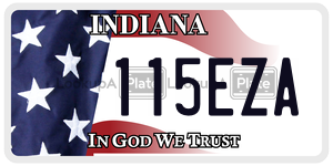 115EZA license plate in Indiana