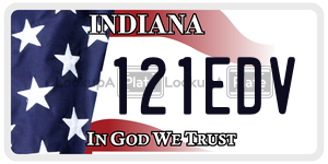 121EDV  license plate in IN