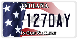 127DAY license plate in Indiana