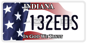 132EDS license plate in Indiana