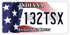 132TSX  license plate in IN