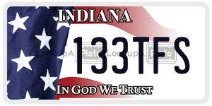 133TFS  license plate in IN