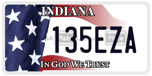 135EZA license plate in Indiana