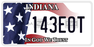 143EOT  license plate in IN