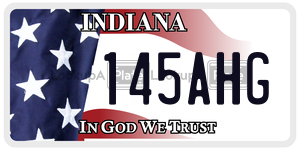 145AHG  license plate in IN