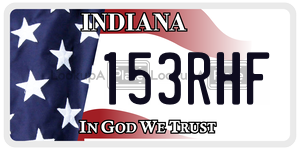 153RHF  license plate in IN