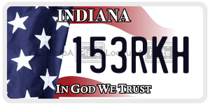 153RKH license plate in Indiana